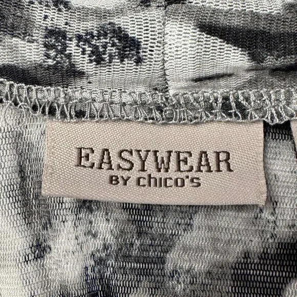 Chico’s EasyWear Animal Print Sheer Cardigan – Size 3 (XL/16-18) - Picture 4 of 7